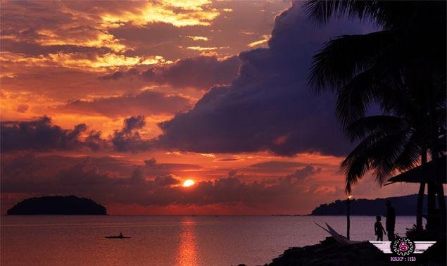 婆罗洲岛-享受日落